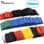 560PCS Heat Shrink Tubing 2:1 Electrical Wire Cable Wrap Assortment Electric Insulation Heat Shrink Tube Kit 45MM Flame Retardant Wrap Cable Sleeve