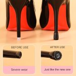 3PAIRS High Heel Protectors For Stilettos Non-slip Wear-resistant Heel Cups Stylish Durable Noise-reduction Heel Covers For Wedd