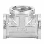 304 Stainless Steel Threaded Pipe Tee Connector Durable Industrial Strength Three Way Fitting For Plumbing Gas Lines Diy Furnitu