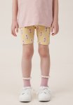 Cotton On Hailey Bike Short - Raffia flora Flower Stamp