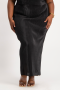 Tessa Plisse Maxi Skirt - Black - 2XL