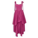 Magenta Hanky Hem Maxi Dress