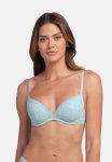 Radha 2PACK Push Up Plunge Bra - Blue grey
