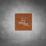 Swimming Pool Sign - Rust - Powder Coated Aluminum