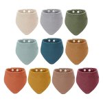 3PCS Soft Burp Towels Muslin Six-layer Gauze Bibs Soft Feeding Bibs