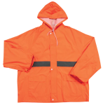 Rubberrised Rain Suit With Reflective Tape - Orange 5X-LARGE