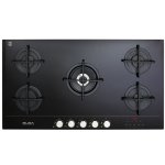 ELBA Elio 90CM Black 5 Burner Gas On Glass Smart Hob ELIO95G-MATIK