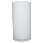 Glass Cylinder Vase White 20 X 10CM