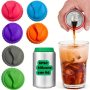 6PCS Reusable Silicone Soda Can Lids - Bpa-free Beverage Can Covers For Soda Beer Pop Cans - Standard Size Durable Soft Drink Can Cap