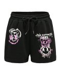 Bear Print Drawstring Shorts Casual Elastic Waist Shorts For Spring & Summer Women's Clothing