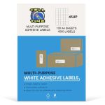 45 Up A4 Self Adhesive Labels - 100 Sheets 39.2MM X 29.88MM