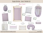 Cot Duvet Bedding Black Dotted Lilac Striped Set