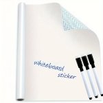 White Board Dry Erase Whiteboard Wall Sticker Roll 44.96CM X 199.9CM-SELF Adhesive Dry Erase Paper For DESK GLASS FRIDGE OFFICE