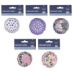 Millini Flower & Abstract Cupcake Cases 50-PACK Design May Vary