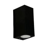 Block Polycarbonate Up And Down Wall Light Black Grey White - White