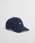 Mans High Shield Cotton Twill Cap In Navy - Navy Onesize