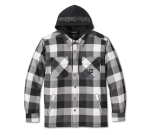 Traveler Hooded Shirt Jacket – Plaid – Harley Black & Blackened Pearl