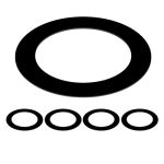 Awclub Black Goof Trim Ring For 4 Inch Recessed Cans Downlights For Ceiling Light Fixtures 5 Pack 4.3-INCH Inner Diameter 6.7-IN