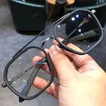Retro Chic Blue Light Blocking Glasses For Men - Square Metal Frame TR90 Material Ideal For Daily Wear & Outdoor Activities