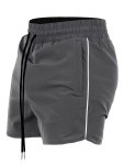 Men's Quick Dry Loose Shorts Active Slightly Stretch Breathable Moisture Wicking Drawstring Shorts For Basketball Training Runni