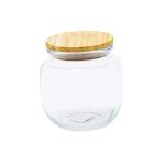 1.4LT Round Glass Canister With Bamboo Lid Clear