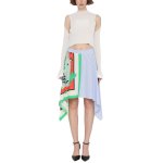 Stripped Printed Skirt -light Blue