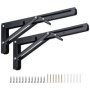 Diy 2PC Heavy Duty Stainless Steel Collapsible Shelf Bracket 40CM