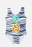 PoP Candy Striped One Piece Swimsuit-blue & White