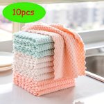 10PCS Durable & Absorbent Cleaning Towels - Thick Multi-purpose Rags For Kitchen Bathroom And Outdoor Use