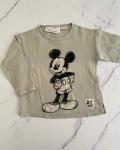 Zara Grey Mickey Mouse Long Sleeve T Shirt 12 18M