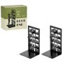 - Set Of 2 Metal Book Ends - Woman Silhouette