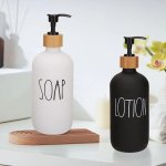Soap Dispenser Bathroom Set Hand Soap And Lotion Dispenser Set With Tray For Bathroom