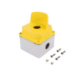 LPZM1A5P 1 Hole Metal Enclosure Yellow With Half Shroud