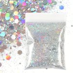 10G Holographic Mixed Hexagonal Plastic Mixed Size Flake Glitter Sequins For Resin Silicone Craft Mold Craft Jewelry Making