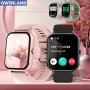 Smart Watch With Answering Calls Wirelessly HD Screen Waterproof 123 Sports Modes For Steps/calories Do Not Disturb Mode Sedentary Reminder Message Notifications Remote Camera
