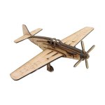 3D Wooden Model P51 Mustang Plane