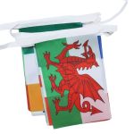 Az Flag Rugby 6 Nations Championship 4 Meters Bunting Flag 6 Flags 18" X 12" - Rugby Cup String Flags 30 X 45 Cm