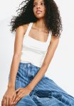 Square-neck Vest Top - Cream
