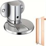 1PC Heavy-duty Aluminum Alloy Door Stopper With Adjustable Height - Magnetic Hidden Door Catch For Office & Aquarium Use Wall Protector & Floor Mount