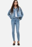 Ultra High Ankle Jeggings - Light Denim Blue