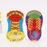 Early Educational Shoelace Threading Teaching Toys Kindergarten Child Learn To Tie Shoelaces Bowknot Painting Puzzle Toy For Kid