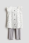 2-PIECE Cotton Set - Grey floral