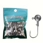 10PCS PACK Jig Head Hook Barbed Lead Head Hook Fishing Accessories