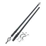 Smte Expandable Curtain Double Rod With Twisted Cage Finial 2M With Keychain