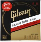 Gibson Coated Phosphor Bronze Acoustic Guitar Strings – .012- .053 Light 12-STRING