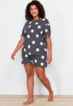 Plus Star Printed Knitted Pajama Set - Anthracite
