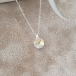 Kiara 925 Sterling Silver European Crystal Necklace 8X11MM 45CM Chain