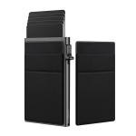 1PC Men's Rfid Blocking Wallet Ultra-slim Simple MINI Card Holder Secure And Portable Black Wallet With Coin Slot