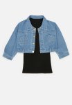PoP Candy Denim Jacket & Dress Set - Blue & Black