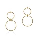 Lula Round Double Hoops - 18KT Yellow Gold Vermeil